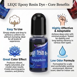 ชุดสีเรซิ่นอีพ็อกซี่เหลว LEQU Happy And Fun 16 สี ความเข้มข้นสูง สำหรับงานฝีมือ ขายส่ง - Product Image 4
