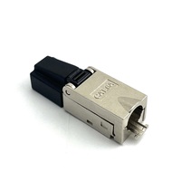 LIYUAN Easy Jack Shielding Cat6A Cat7 Cat8 RJ45 Conectores de red Enchufe de terminación de campo fundido a presión de metal sin herramientas