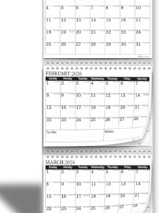 <span class=keywords><strong>Calendrier</strong></span> vertical en carton 2026-2027, juillet-décembre, à feuillets mobiles, 11x25, grands blocs quotidiens lignés, jours julieniens, numéro <span class=keywords><strong>de</strong></span> <span class=keywords><strong>semaine</strong></span>, minimaliste - Product Image 2