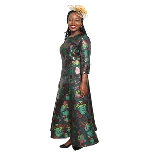 High Quality Church Ladies <b>Dress</b> African Turkey Office Ladies 5xl Plus Size Women Single <b>Dress</b> With Elegant Flora <b>Pattern</b> - Product Image 5