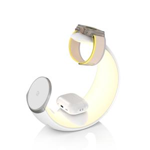 2024 El más nuevo cargador inalámbrico 3 en 1 Luz nocturna Compatible con <span class=keywords><strong>iPhone</strong></span> 15/14/<span class=keywords><strong>13</strong></span> <span class=keywords><strong>Pro</strong></span> Max iWatch para <span class=keywords><strong>Airpods</strong></span> 3 con función PD - Product Image 1