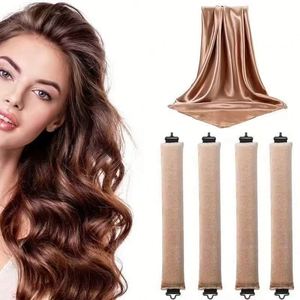 Heatless Curling Rods Set 3 Rods Plus 1 <b>Scarf</b> Jumbo Blowout Medium Sponge Foam Plush for Long Hair Women Daily Styling - Product Image 4