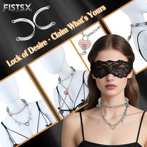 FISTSX Metal <b>Collar</b> with Leash <b>BDSM</b> <b>Collar</b> Bondage Gear Couples SM Role Play Game Sex Toys for Women Men - Product Image 2
