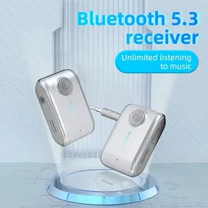 Récepteur Bluetooth 5.3, adaptateur <span class=keywords><strong>sans</strong></span> <span class=keywords><strong>fil</strong></span>, 3.5mm Aux U-Disk/Tf pour haut-parleur de voiture, <span class=keywords><strong>casque</strong></span>, récepteur de musique, kit mains libres pour voiture - Product Image 2