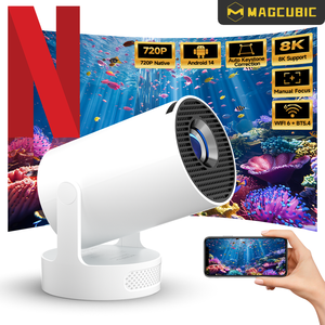 Pour HY300 Pro+ 2025 720P 290 ANSI Android 14 Prise en charge 8K Correction trapézoïdale automatique Manuelle BT/WiFi Portable Domestique - Product Image 1