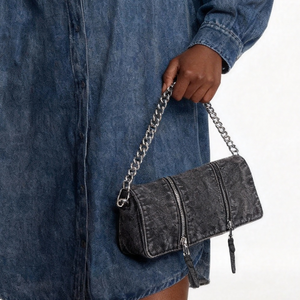 Nuevo Bolso de Mano de Mezclilla Vintage para Mujer, Correa de Cadena Individual, Bordado, Cierre, Impermeable, Estilo <span class=keywords><strong>Preppy</strong></span>, Bolso Mensajero con <span class=keywords><strong>Toque</strong></span> Bohemio - Product Image 5