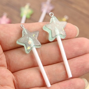 Breloques Étoiles Scintillantes en Résine P33 – Pendentifs Baguette Magique Adorables pour la Fabrication de Bijoux DIY – Vente en Gros - Product Image 2