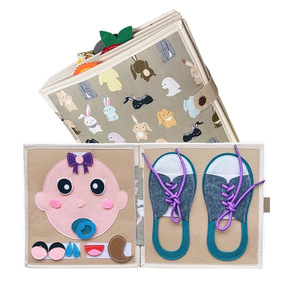 Factory Price Montessori Felt Busy Board Travel Toys Sensory Activity <b>Book</b> for Learning Fine Motor Skills Gifts for Toddlers - Product Image 1