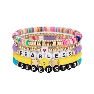 Bracelet d'amitié Swiftie, bracelet <span class=keywords><strong>en</strong></span> corde réglable avec perles alphabet colorées pour <span class=keywords><strong>concert</strong></span>, tournée <span class=keywords><strong>Taylor</strong></span> <span class=keywords><strong>Swift</strong></span> Eras - Product Image 4