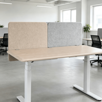 Cloison acoustique de bureau certifiée TUV, fixation par pince, en fibre de polyester NRC 0.9 ASTM E84 Eco