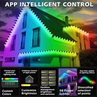 Luces LED RGBW Personalizadas para Interiores, Resistentes al Agua IP68, Cortables, con PCB Epistar, Control por Voz, Alto CRI 90, Luces de Navidad para Aleros de Casa