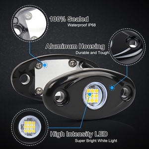 Éclairage LED sous châssis pour voiture, étanche IP68, lumières de roue pour camion, pick-up, UTV, moto, bateau, <span class=keywords><strong>JEEP</strong></span> Wrangler JK - Product Image 3