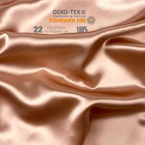 100% Pure Silk Fabric with OEKO-TEX100 Raw Silk Fabric Wholesale China Satin Upholstery Fabric Woven Silk Curtains Plain Soft