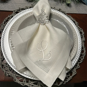 Personalized Embroidered Multi-color <strong>Napkins</strong> With Letters, Dates Logos Weddings And Hotels Punched Embroidery <strong>Napkins</strong> - Product Image 5