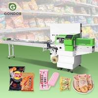Machine d'emballage multi-flux pour pain, emballage plastique, oreiller, en-cas soufflé, biscuits, légumes, pour la crème glacée