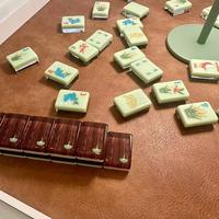 Ensemble de Mahjong et de Poker Pliable de Luxe Moderne Américain, Portable, pour le Divertissement à Domicile, Idéal comme Cadeau