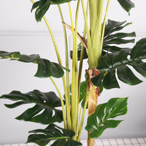 <b>Artificial</b> Monstera Deliciosa <b>Plant</b> <b>Large</b> Indoor Decor Greenery Silk Flower High Simulation Home Decoration Wedding Props - Product Image 3