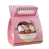 Boîte à gâteau mousse portable, ronde et transparente en PET, pour snacks et pâtisseries, idéale pour les cadeaux de Noël – Le best-seller du moment !
