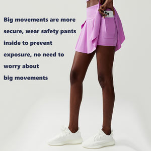 XW-SP563 özel Golf Mesh bel nefes hızlı Dryi etek hattı şort spor giyim spor tenis etekler kadınlar için - Product Image 3