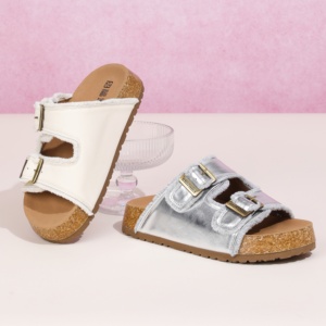 <span class=keywords><strong>Sandalias</strong></span> Planas Personalizadas con Doble Hebilla, Ligeras y Transpirables para Verano, Estilo <span class=keywords><strong>Birkenstock</strong></span>, de Corcho, Deslizables, con Correa Ajustable, Desechables, OEM, para <span class=keywords><strong>Mujer</strong></span> - Product Image 3