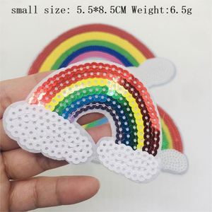 NOUVELLE ARRIVÉE - Patchs personnalisés en sequins brodés à repasser, grand arc-en-ciel, pour vêtements d'enfants et sacs - Product Image 4