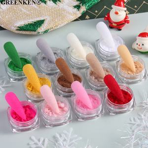 Série de noël festif flocage laine 3D décoration Logo personnalisé bricolage Nail Art Design créatif <span class=keywords><strong>ongles</strong></span> velours poudre - Product Image 2