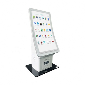 Grocery Store <b>Counter</b> Desk 23.6 Inch Curved Touch Monitor Rfid Qr bar Code Scanner Automated Cashier Self <b>Checkout</b> Kiosk - Product Image 1