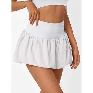 Trendy High Waist Summer Flare <b>Skort</b> for <b>Women</b> Queen's Mini Bubble Shorts - Product Image 5