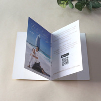 Carte d'invitation pliable de luxe pour événement, Design personnalisé, Logo en feuille blanche et or, passeport et carte d'invitation