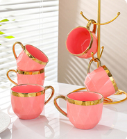 Tasses en céramique nordiques exquises fabriquées à la main service à café en porcelaine opulent idéal pour la maison cadeau de mariage Ins Signature Style de luxe