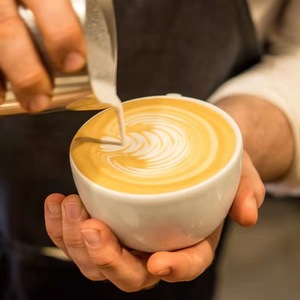 Taza de Cappuccino Estilo Europeo de 300 ml, Cerámica de Pared Gruesa con Bandeja, Gran Capacidad para el Té de la Tarde - Product Image 5