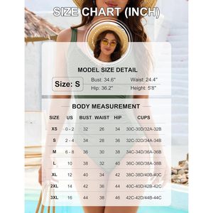 Traje de baño de una pieza para mujer con cuello en V profundo, volantes, control de abdomen, efecto adelgazante, de Spandex y Poliéster - Product Image 6