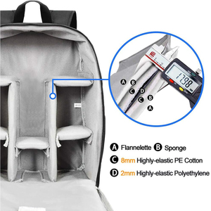 Großhandel wasserdichte Kamera tasche Kompatibel für <span class=keywords><strong>Sony</strong></span> Canon Nikon Kamera und Objektiv Stativ Zubehör Kamera Rucksack Tasche - Product Image 3