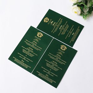 Carte de menu en velours vert émeraude de qualité supérieure, carte de menu pour café, bar, mariage, baptême, cérémonie, fête - Product Image 4