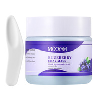 Masker lumpur Blueberry, masker wajah krim Eksfoliasi untuk menghilangkan komedo dan mengecilkan pori-pori krim perawatan kecantikan pribadi