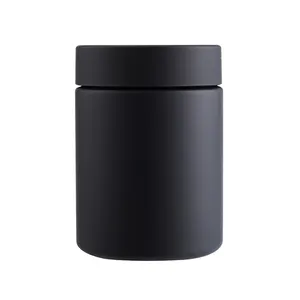 China Supplier Wholesale 8oz Plastic HDPE Jar With Lid 16 oz White Soft Touch Bottle With Lid