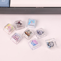 PBT Hot Sublimation Custom Keyboard Keycaps with Cartoon Anime Characters Custom Keycap Keyboard Fidget Keychain