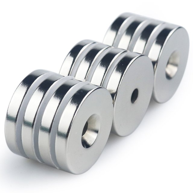 BMAG Factory Customized NdFeB Magnets with Countersink Hole/Strong Magnet Steel Cup Round Pot Magnet With Screw Hole