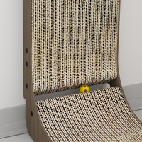 Vente en gros arbre à chat, poteau vertical, carton remplaçable, grattoir en forme de L, planche à gratter pour chat