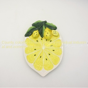Plato de Aperitivos con Compartimentos, Diseño Creativo de Frutas, Estilo Europeo, Pintado a Mano en 3D con Motivos de Limón, Ideal <span class=keywords><strong>para</strong></span> Hoteles - Product Image 4