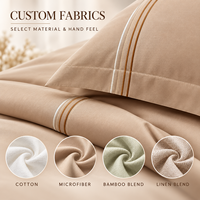 Ensemble de draps de lit d'hôtel 100 % coton respirant et infroissable, personnalisable avec broderie, idéal pour cadeau de mariage