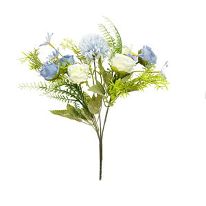 Bouquet de chrysanthèmes artificiels 31 cm, fleurs en soie, accessoires de mariage, décoration intérieure - Product Image 5