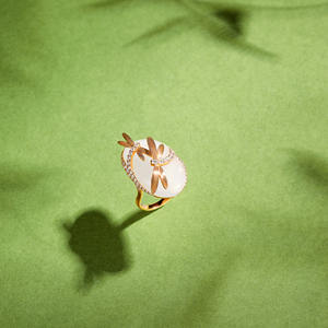 High-end Jewelry <strong>Ring</strong> Manufacturing Dragonfly Diamond and Jade <strong>Ring</strong> Processing Fashion Individual <strong>Ring</strong> for <strong>Men</strong> and Women - Product Image 1