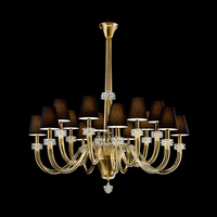 Lustre Murano, luminaire moderne, lampes suspendues en verre de luxe pour villa, éclairage design d'intérieur