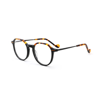 Montures de lunettes en acétate tendance unisexe, style rétro rond, transparentes, colorées, vente en gros