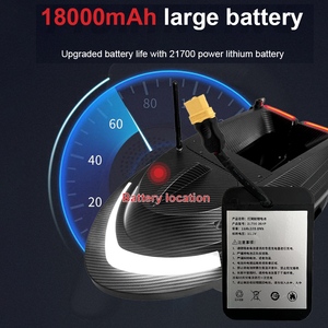 قارب طعم صيد جديد يعمل بالتحكم عن بعد لمسافة 500 متر+ مع 116 نقطة GPS ومكتشف أسماك سونار وبطارية 18Ah لصيد سمك الشبوط - Product Image 5