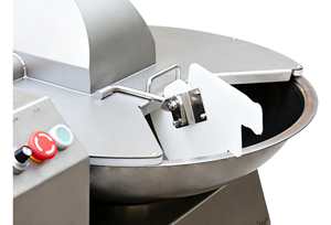 Machine <span class=keywords><strong>à</strong></span> hacher les aliments <span class=keywords><strong>à</strong></span> grande vitesse, émulsifiant automatique, hachoir-mélangeur avec couteaux de coupe et <span class=keywords><strong>poussoir</strong></span> de sécurité pour la découpe de viande et de légumes - Product Image 6