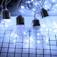 Guirlande lumineuse solaire d'extérieur pour jardin féerique, boules lumineuses, ampoules LED, décoration de Noël et de mariage