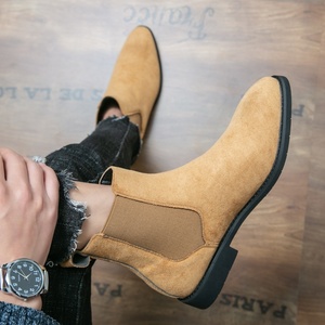 Botas Chelsea de Hombre en Cuero Sintético de Diseño Clásico 2026, Talla Grande, Color Amarillo y Blanco, Cómodas, Altura al Tobillo, Antideslizantes para Invierno - Product Image 3