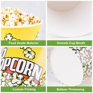 कस्टम लोगो बड़ी क्षमता पॉपकॉर्न टब डिस्पोजेबल पैकेजिंग पेपर चिकन बॉक्स टेवे फास्ट फूड कंटेनर पॉपकॉर्न बकेट - Product Image 2